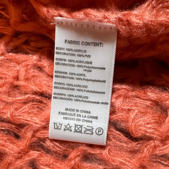 Pilcro Anthropologie Loop Crochet Cardigan with Sequins Coral One Size - Picture 8 of 14